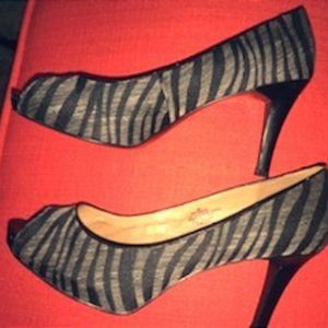 Zebra Faux Hair Heels/ Pumps